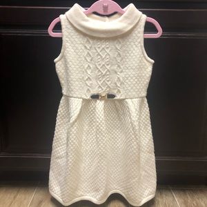 NWT size 5 Girls Cream Knit Dress